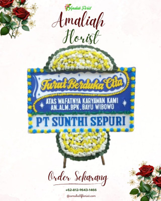 Papan Bunga Duka di Wayame