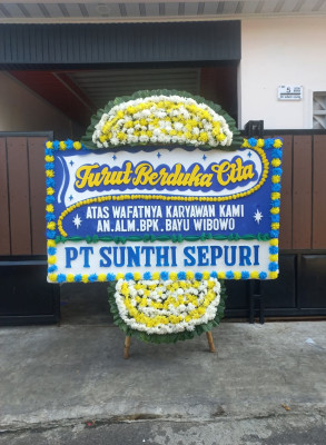 Papan Bunga Duka di Wayame